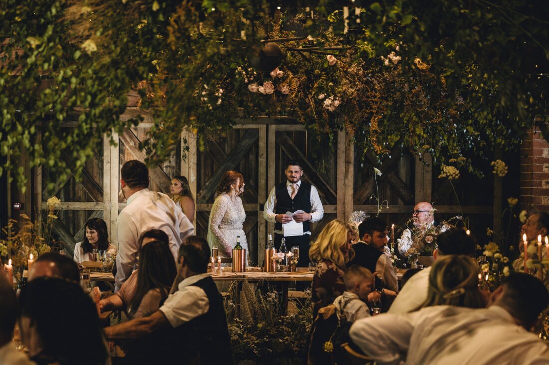groom preparing for the speech at dewsall court