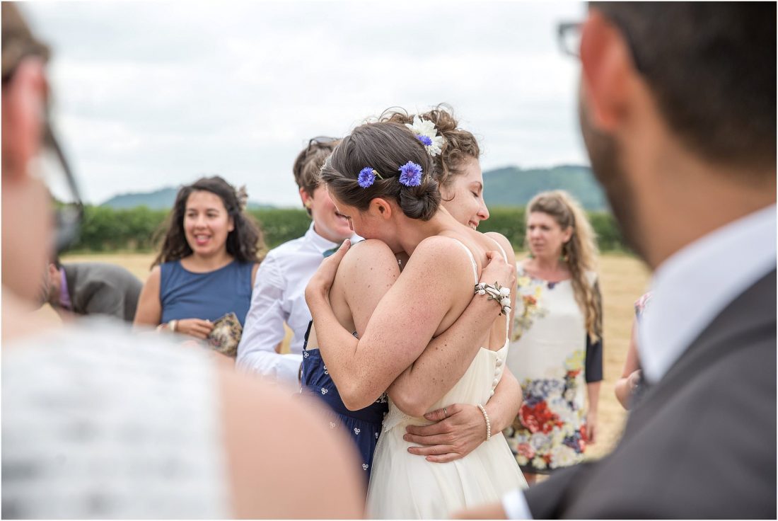 bride and cornflowers