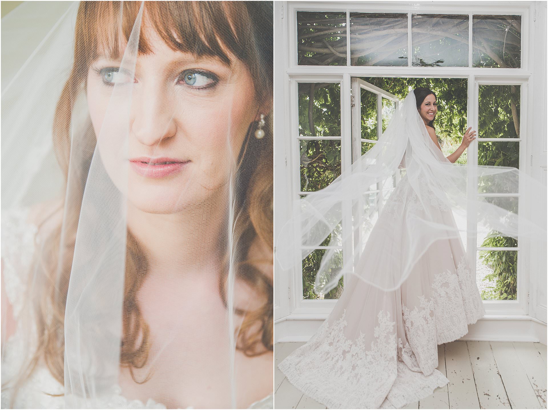 Long Veils are beautiful Lyde Court Wedding