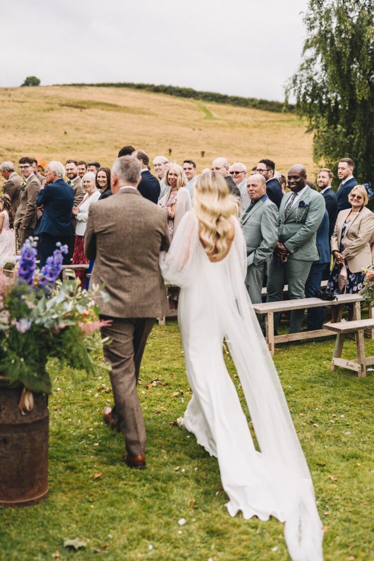 wedding ceremony at Lyde Court