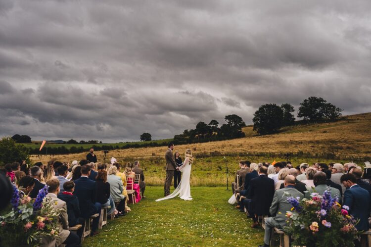 wedding ceremony at Lyde Court