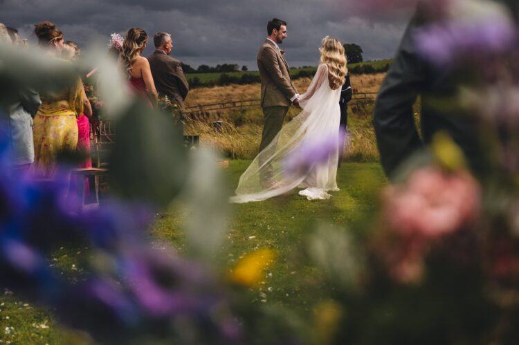 wedding ceremony at Lyde Court