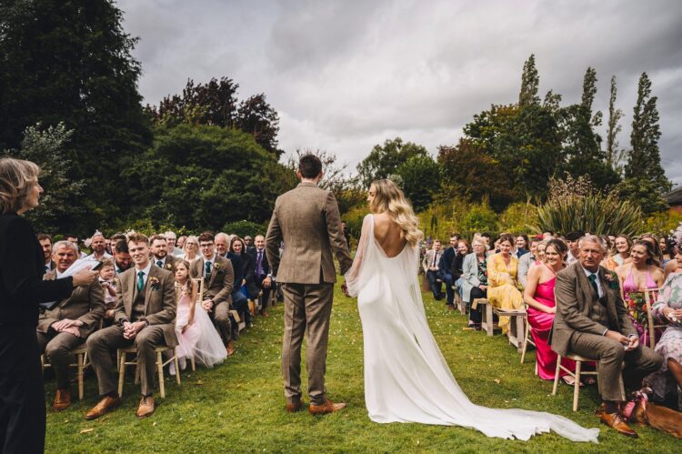 wedding ceremony at Lyde Court