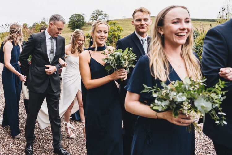 wedding ceremony at Lyde Court