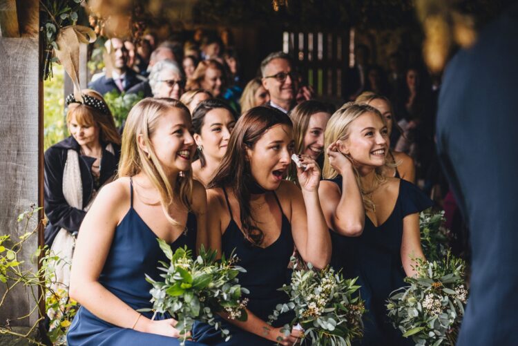 wedding ceremony at Lyde Court