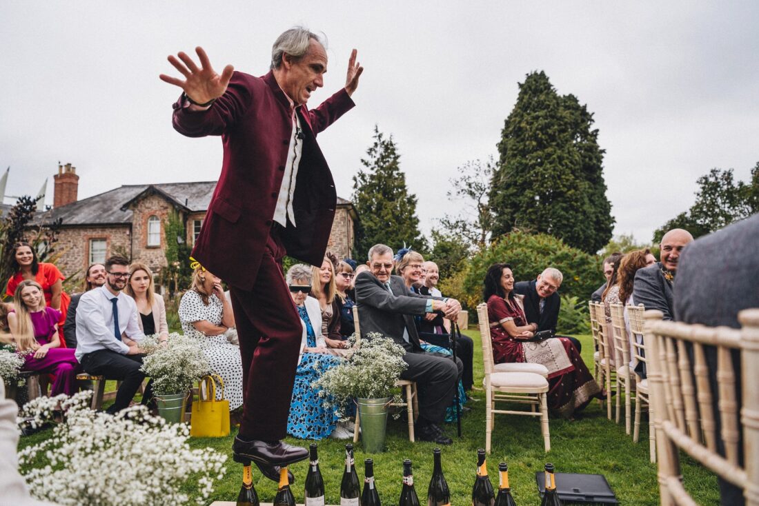 wedding ceremony at Lyde Court