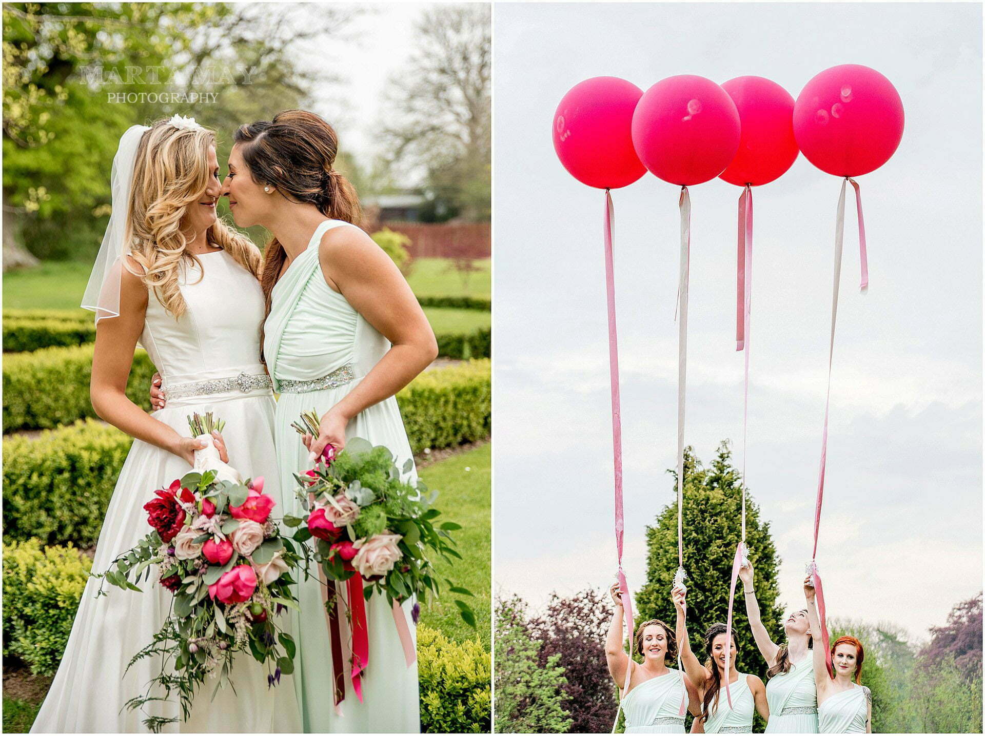 bride and bridesmaids