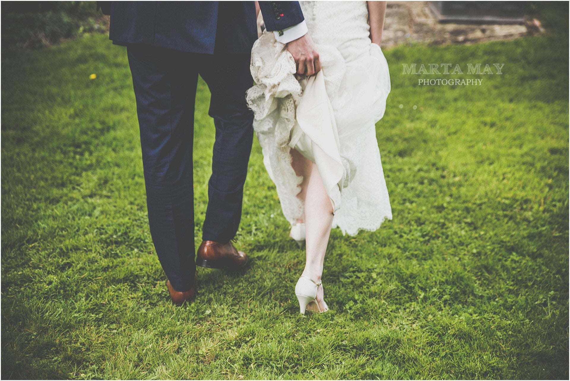 bride and groom walking