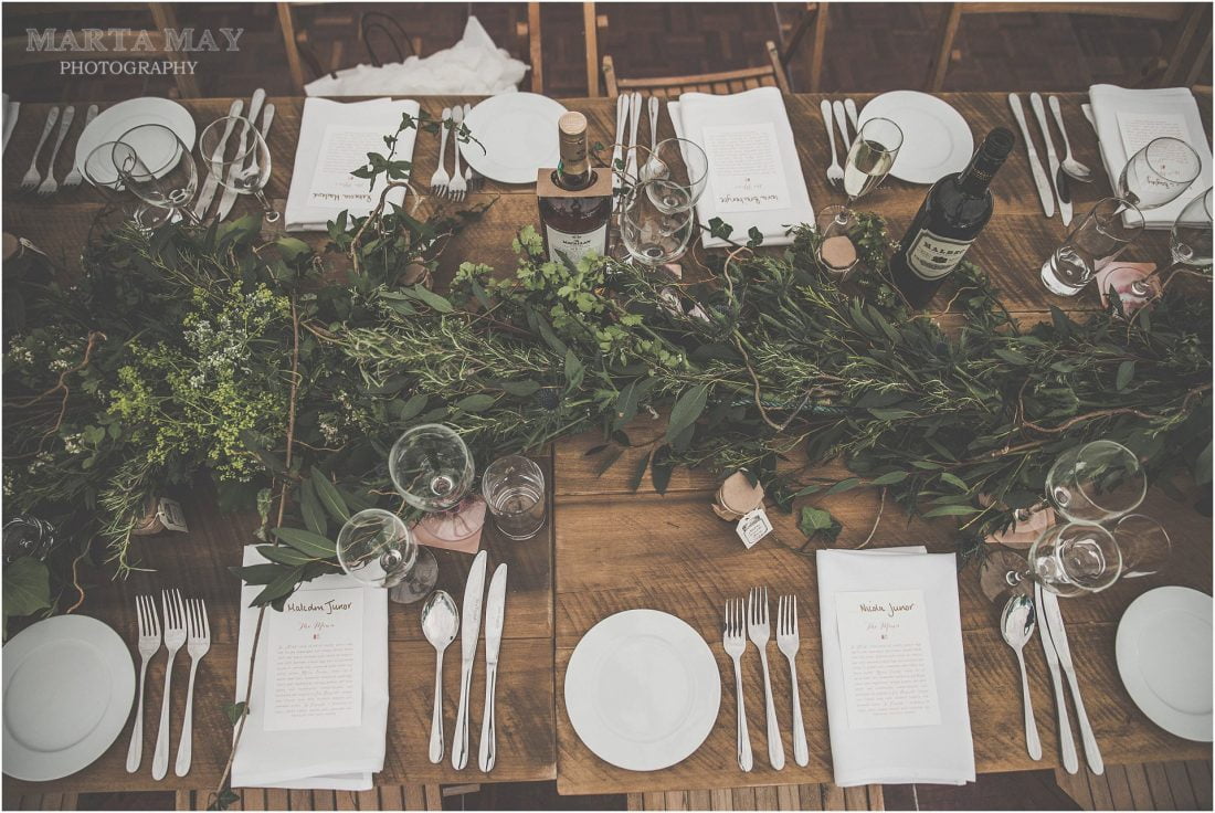 greenery decorations, botanical marquee wedding