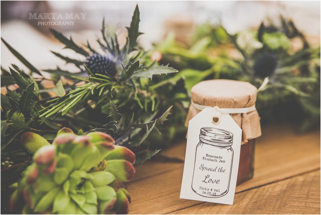 wedding favours greenery, botanical marquee wedding