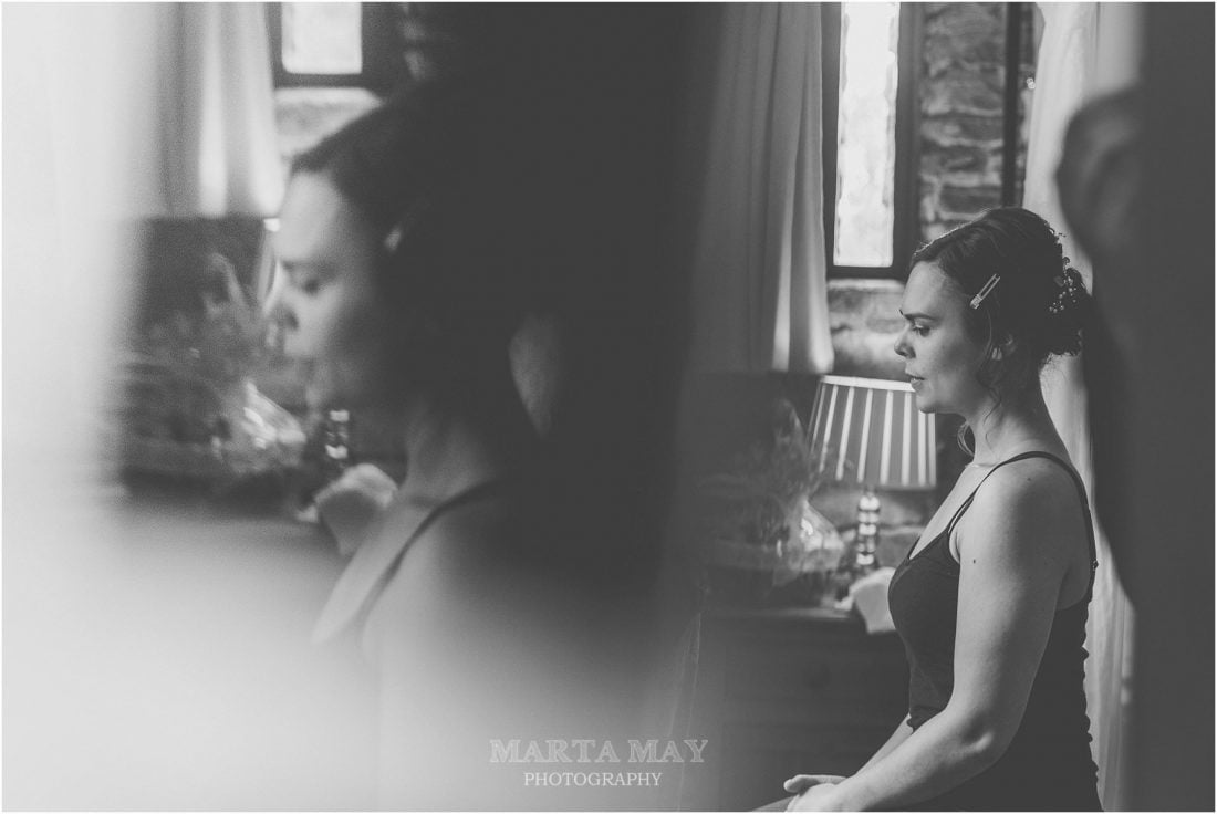 bride getting ready, Black Mountain Lodge wedding photography