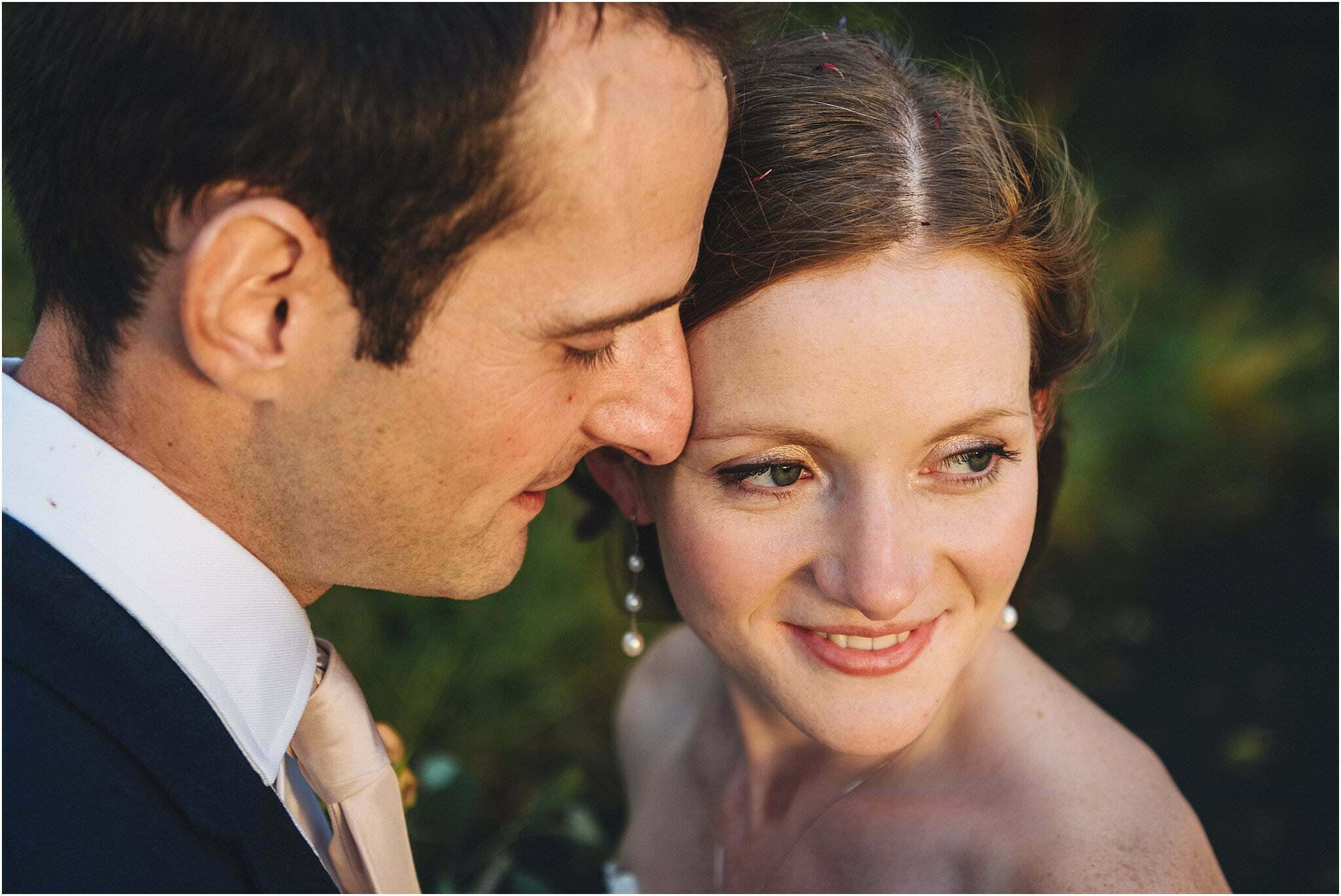 bride and groom sunset