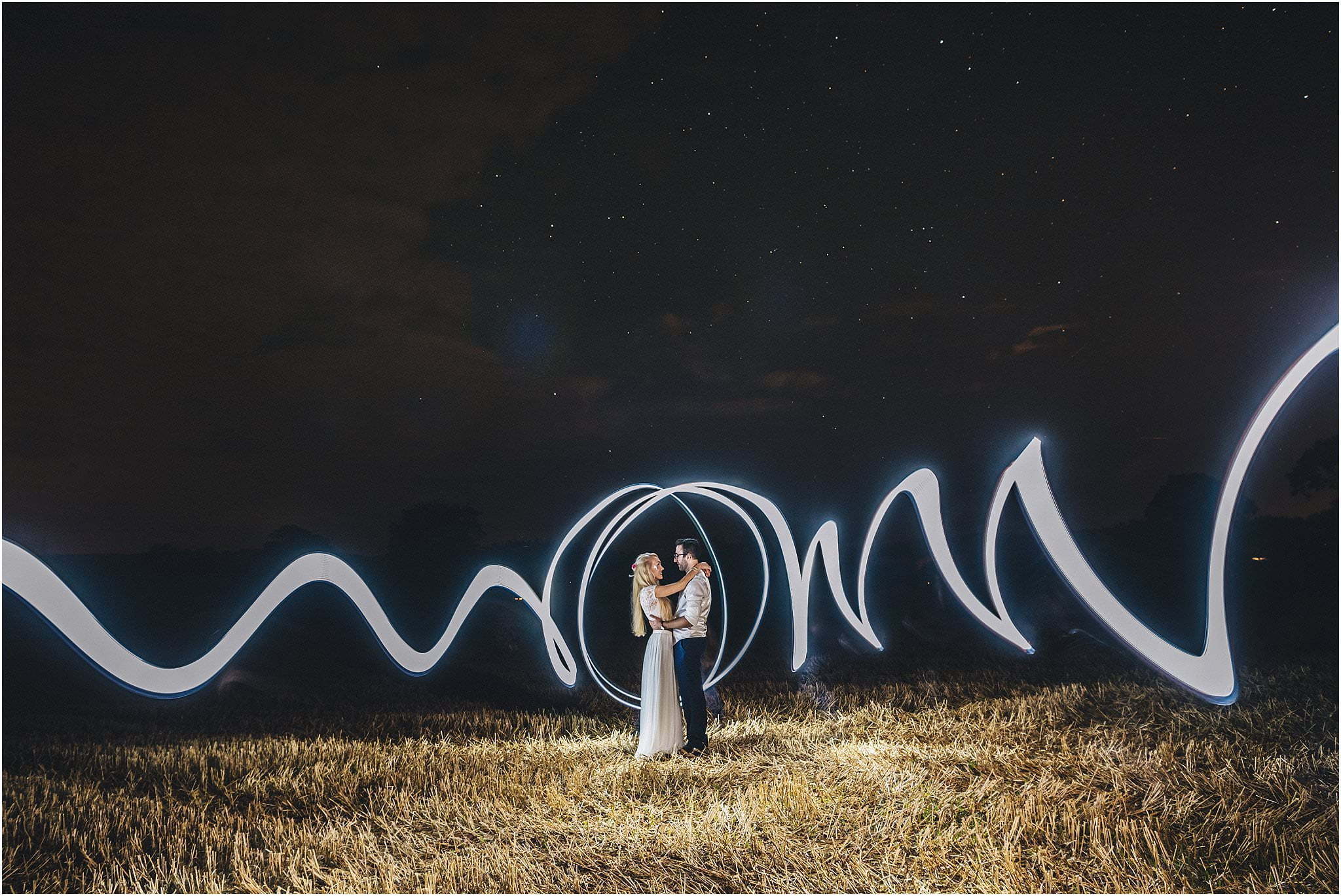 light painting wedding photography