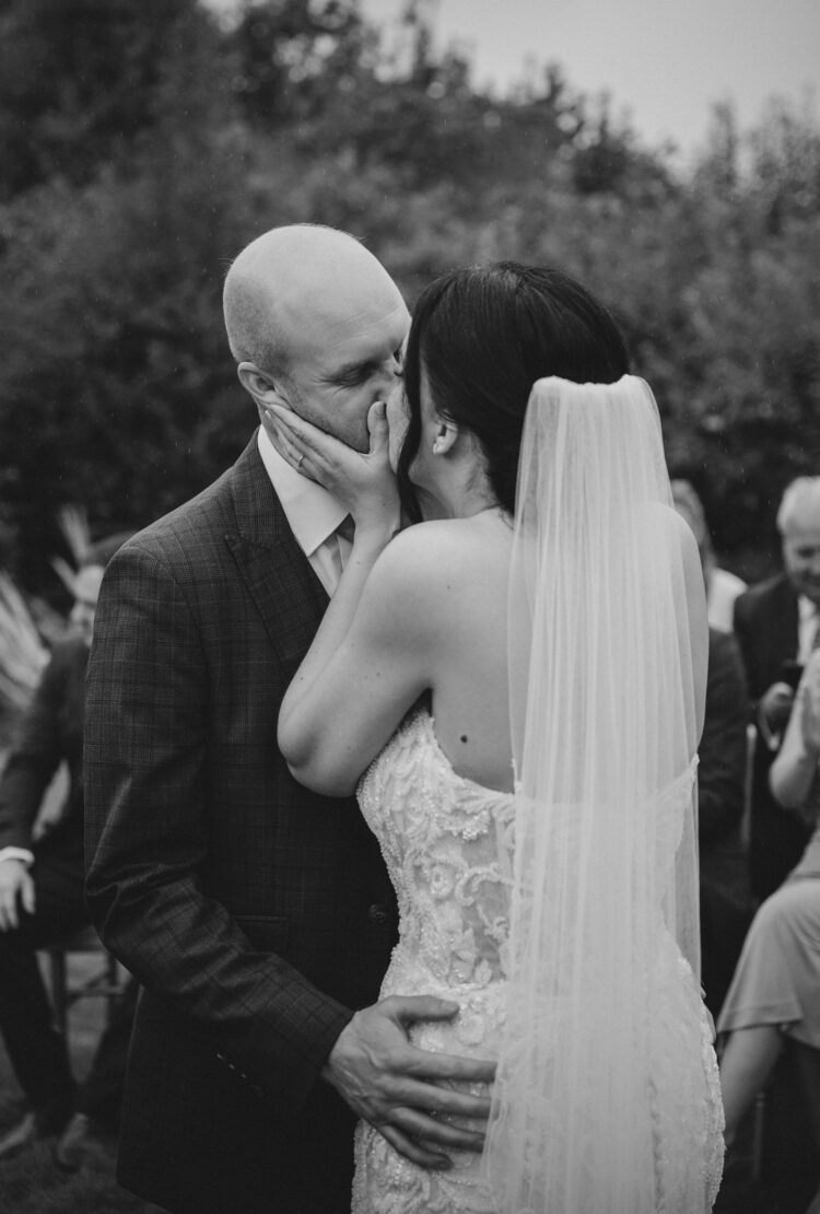 outdoor wedding ceremony at Lyde Arundel, Hereford