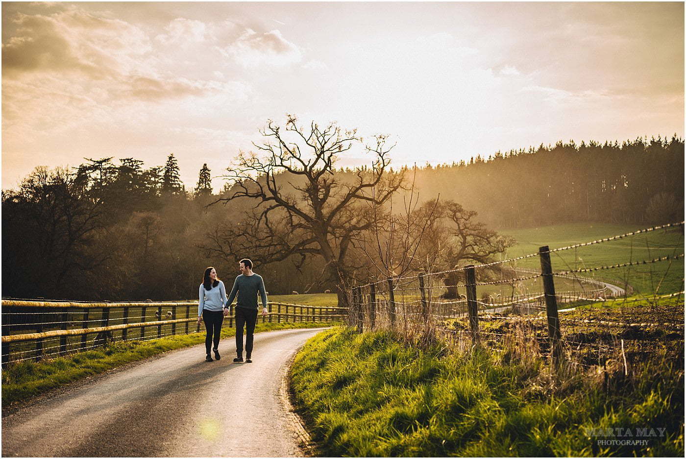 spring engagement session Herefordshire Cotswolds