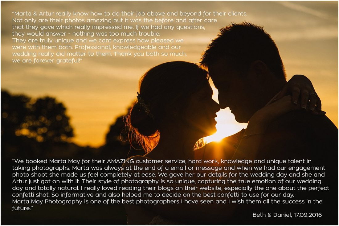 Marta May Photography testimonials