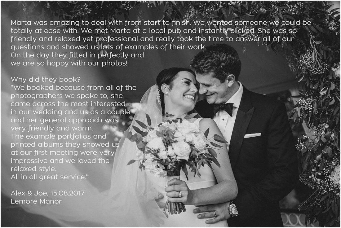 Marta May Photography testimonials 2017