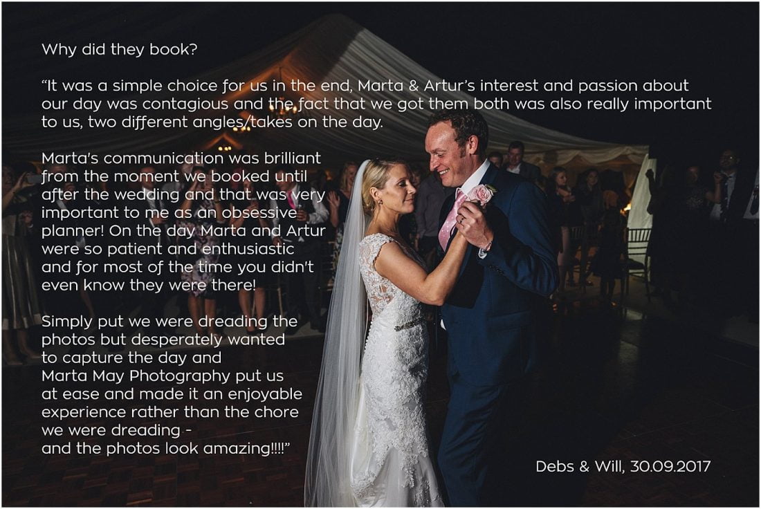 Marta May Photography testimonials 2017