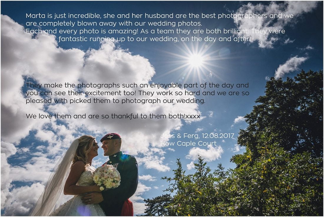 Marta May Photography testimonials 2017