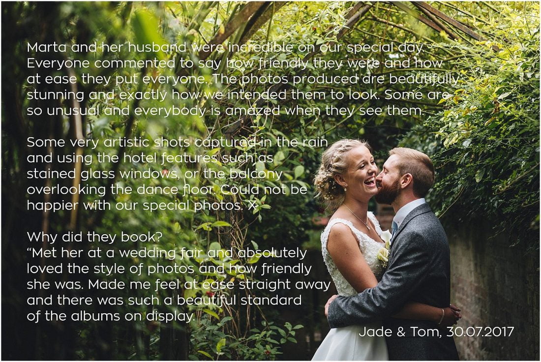 Marta May Photography testimonials 2017