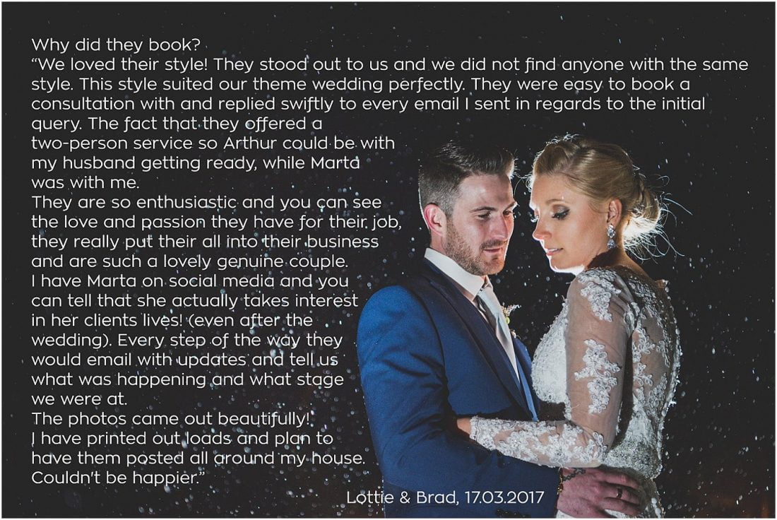 Marta May Photography testimonials 2017