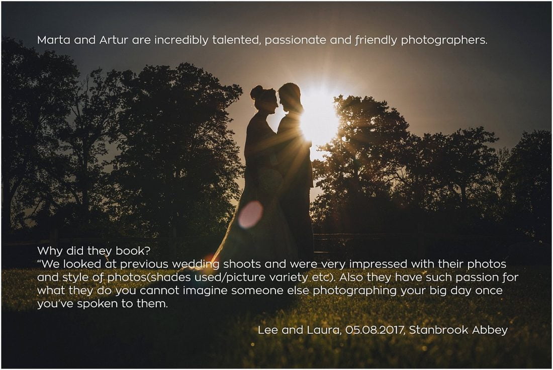 Marta May Photography testimonials 2017