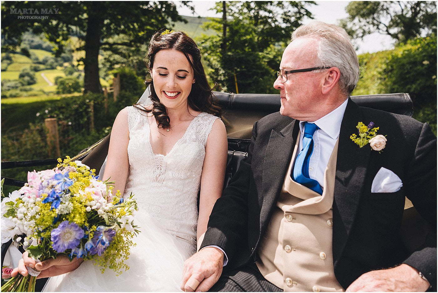 bride and dad moment