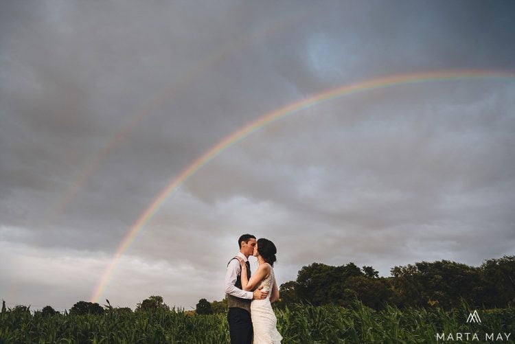 rainy wedding day Herefordshire