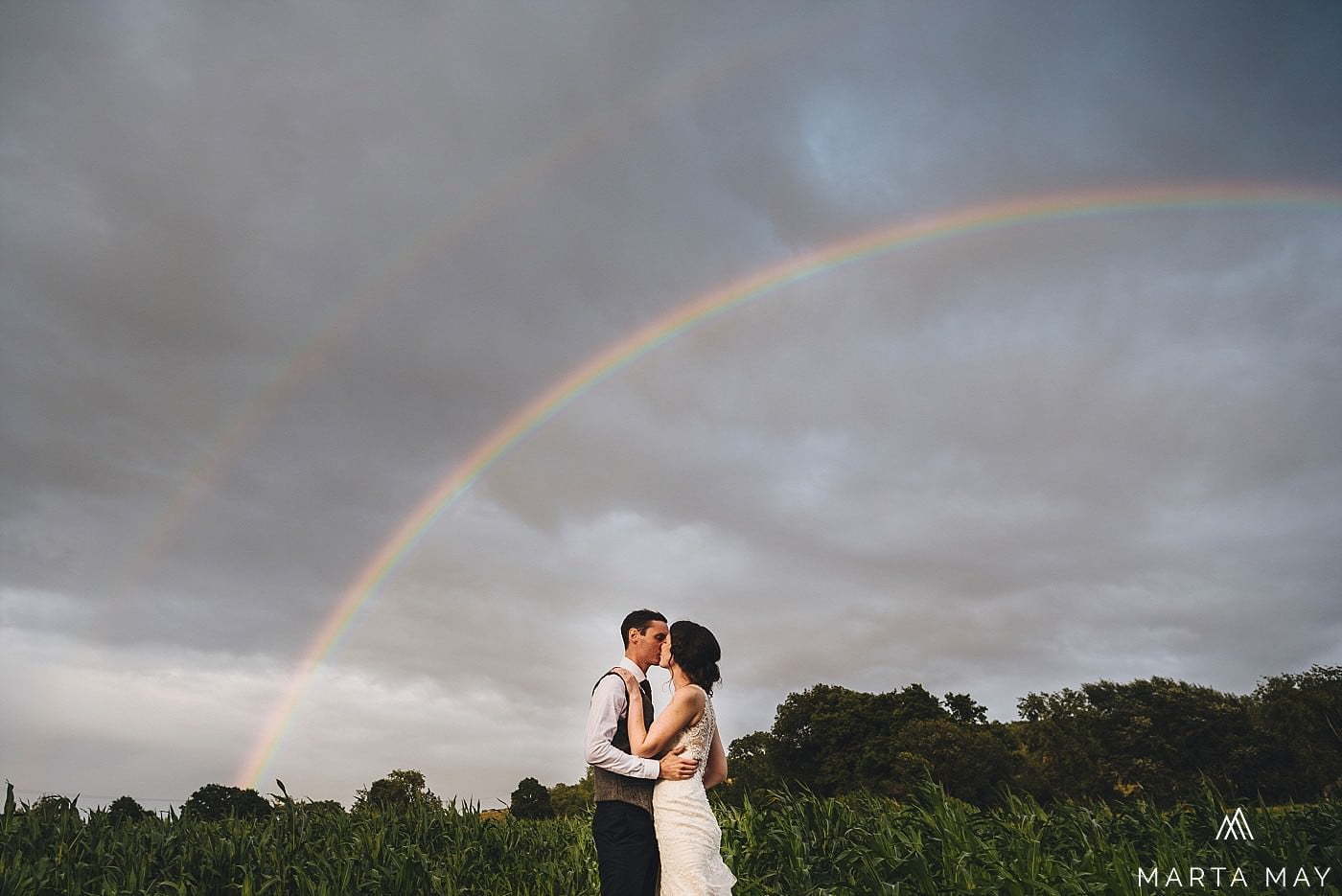 rainy wedding day Herefordshire