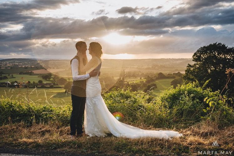 rainy wedding day Herefordshire