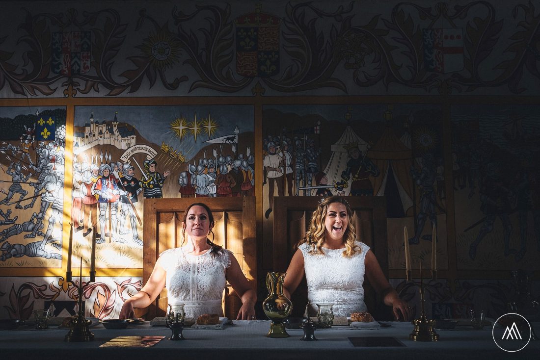 Tretower Court and castle wedding photography