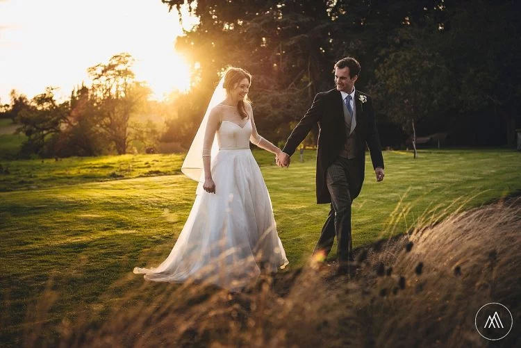 golden hour wedding photos