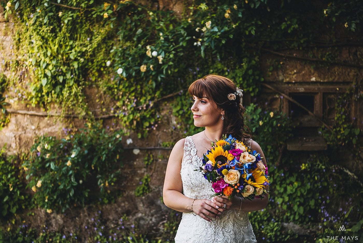 the bride with bouquet