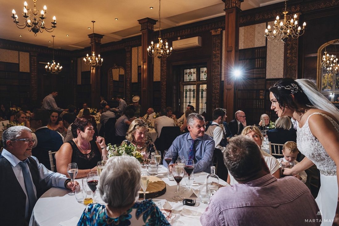 wedding breakfast at Clevedon Hall, somerset wedding venues