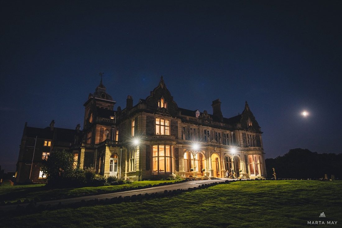 clevedon ahll at night, somerset wedding photographer
