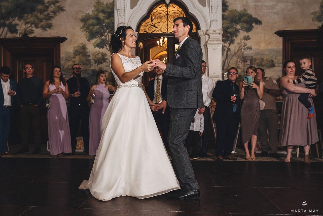 the first dance at Clevedon Hall, couple dancing, Somerset Wedding venues