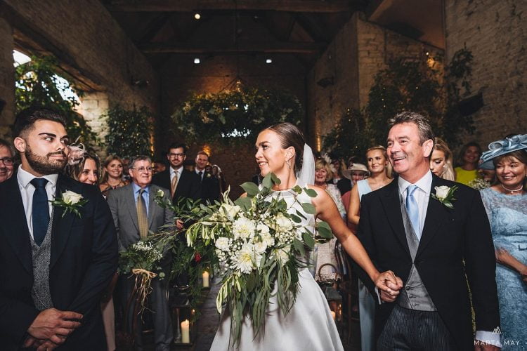 wedding ceremony Cripps Barn