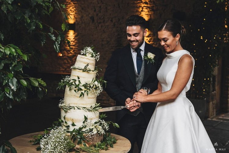 cake cutting at Cripps Barn