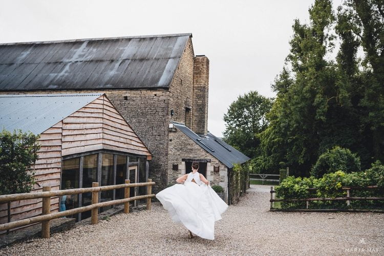 running bride