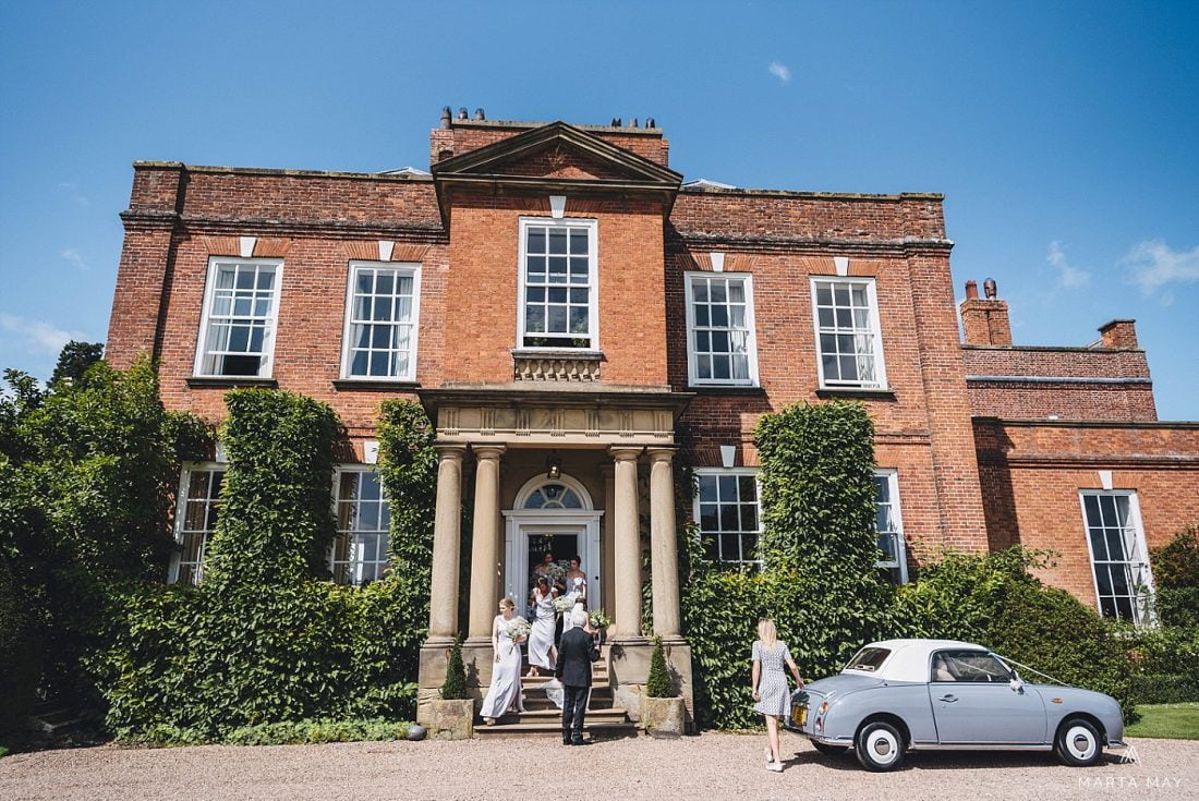 travel to the ceremony at Iscoyd Park, shropshire wedding venues
