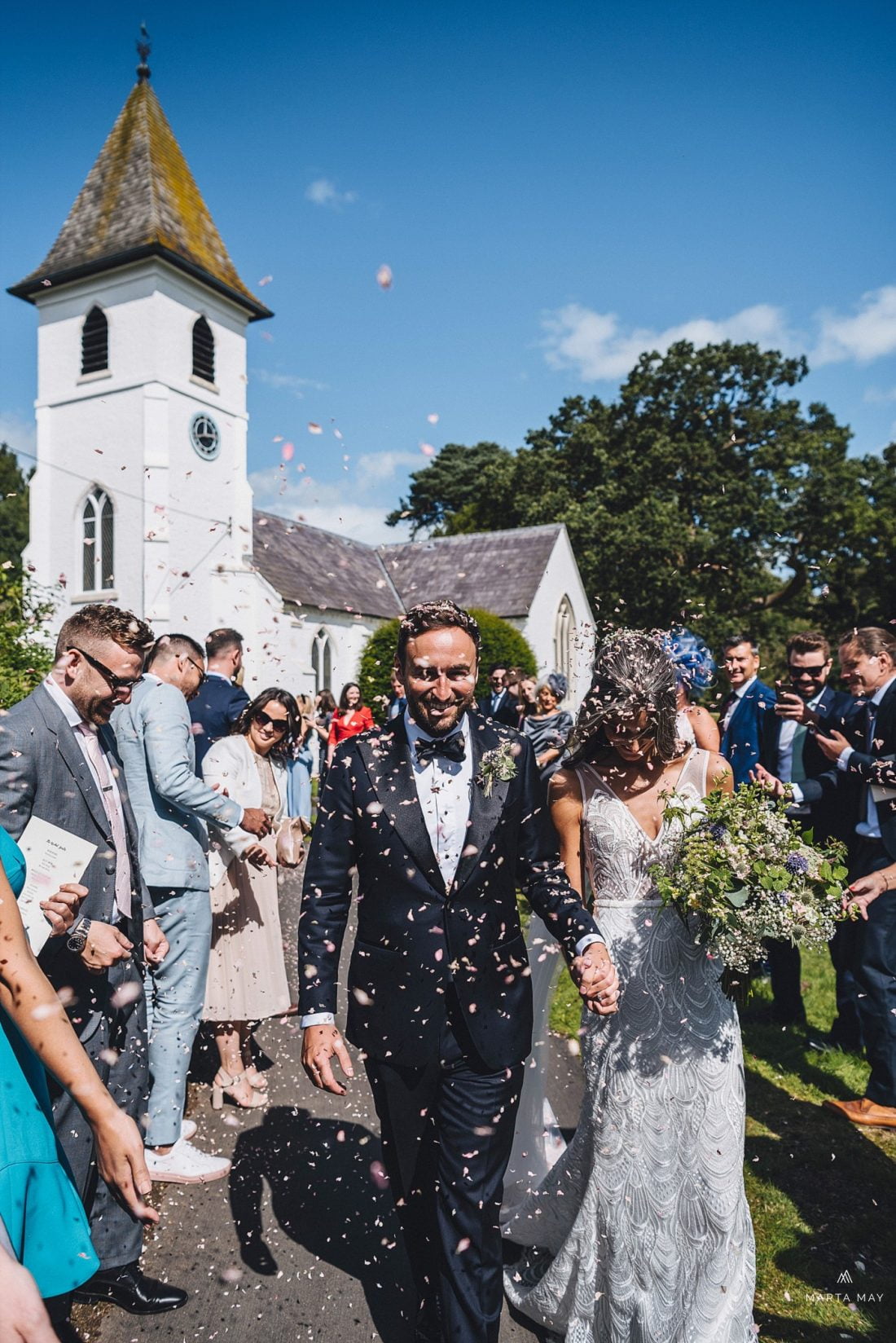 confetti moment, Iscoyd Park wedding photographer, shropshire wedding venues