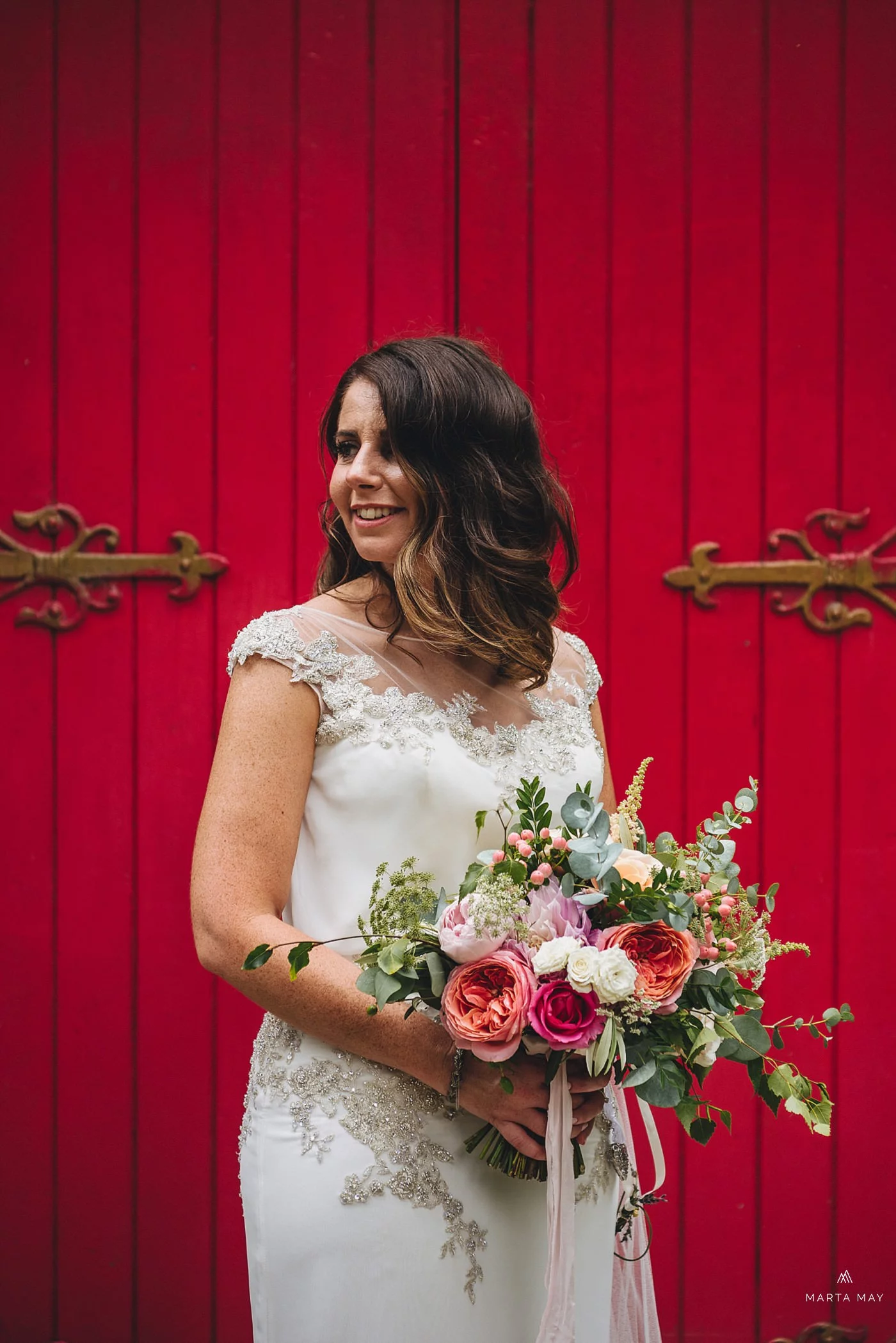 bride and groom at Walcot Hall