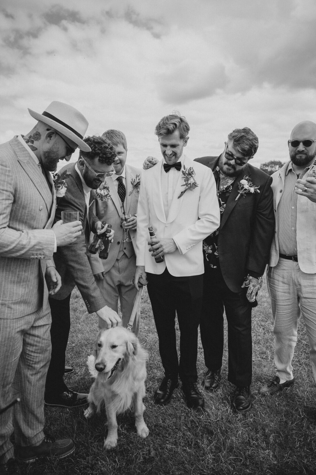 dogs at weddings at Pauntley court