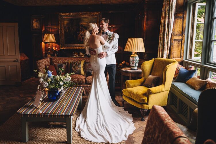 bride and groom during their couple wedding session Pauntley Court wedding photography