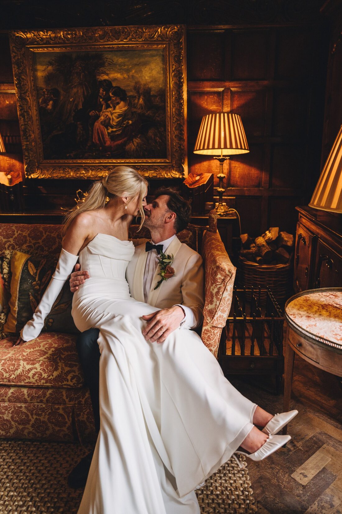 bride and groom during their couple wedding session Pauntley Court wedding photography
