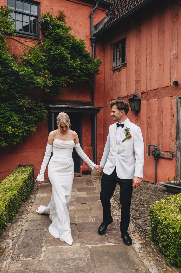 bride and groom during their couple wedding session Pauntley Court wedding photography