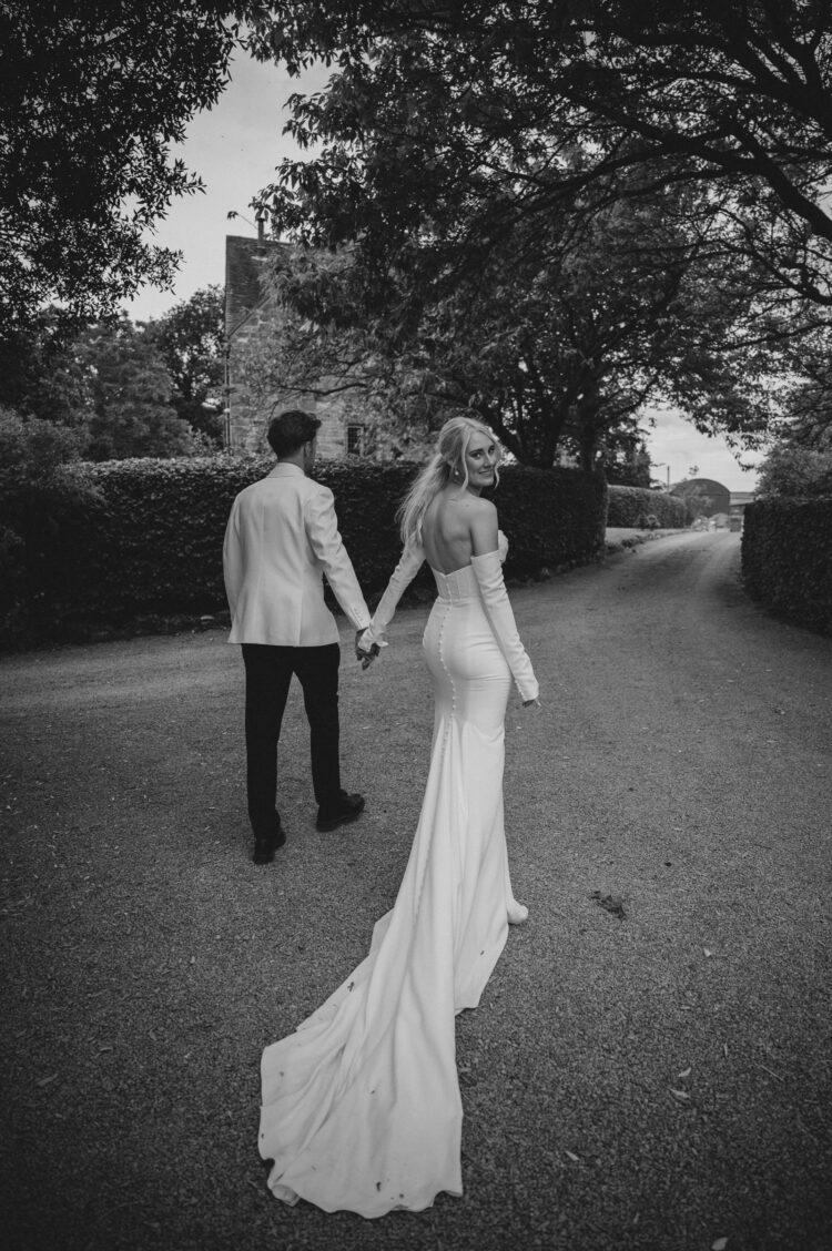 bride and groom during their couple wedding session Pauntley Court wedding photography
