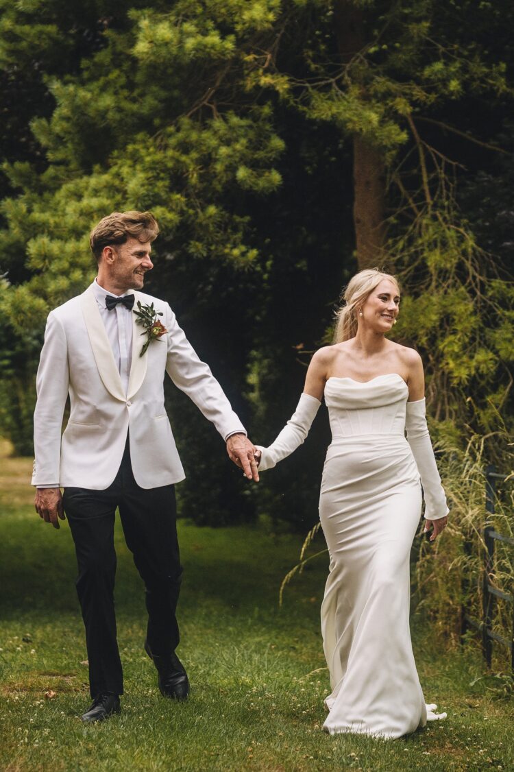 bride and groom during their couple wedding session Pauntley Court wedding photography