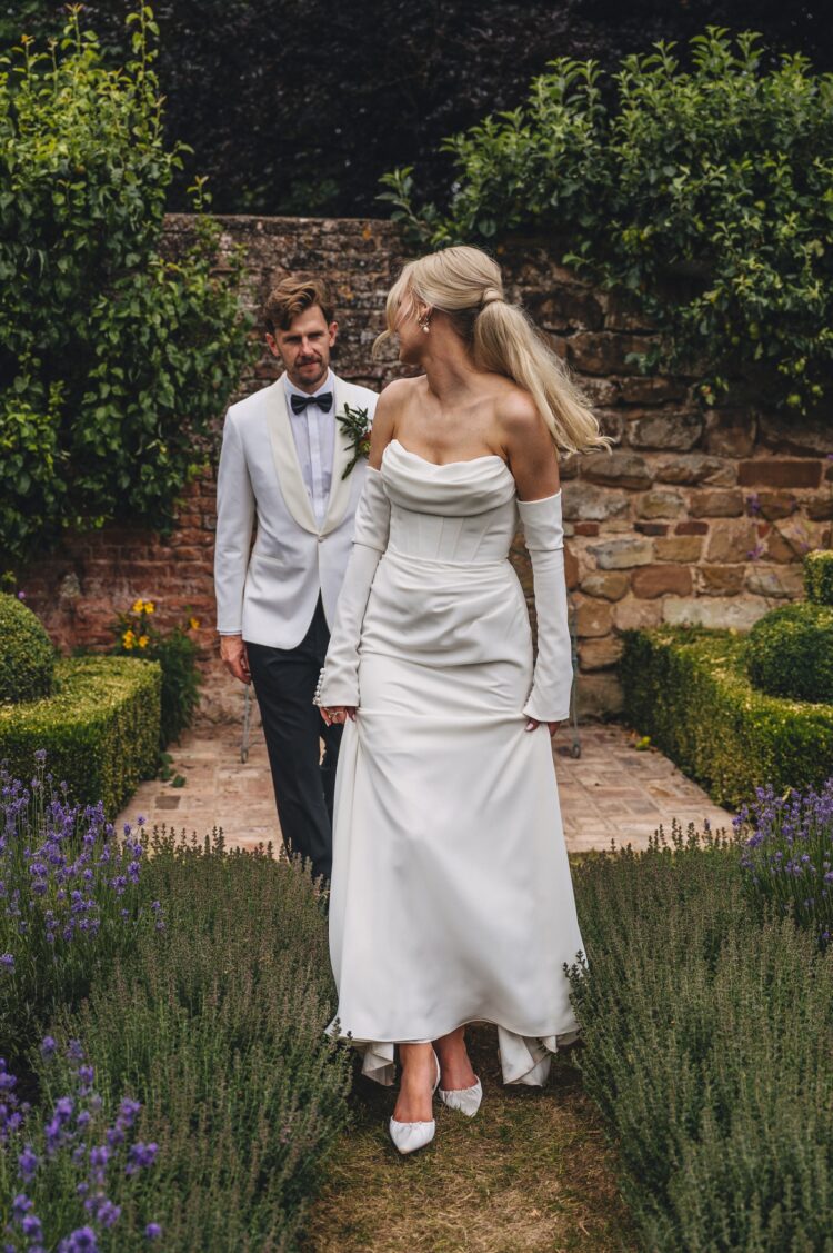bride and groom during their couple wedding session Pauntley Court wedding photography