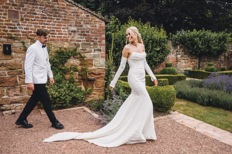bride and groom during their couple wedding session Pauntley Court wedding photography